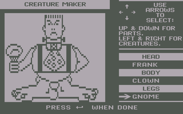 The Print Shop Companion for IBM PC - Creature Mak